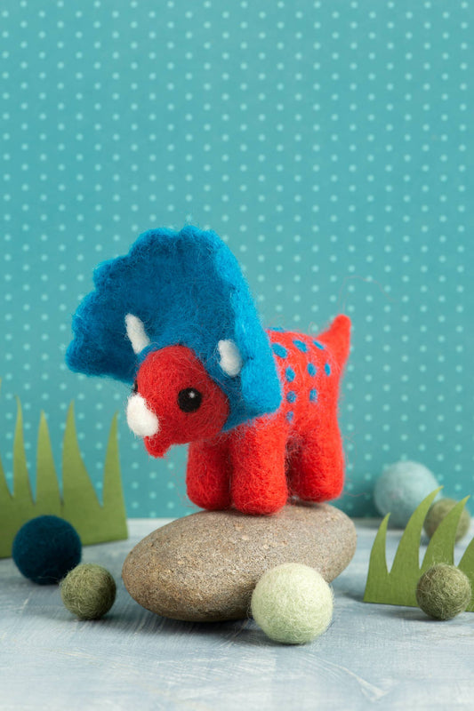 Triceratops Mini Needle Felting Kit | Beginner Craft Kit