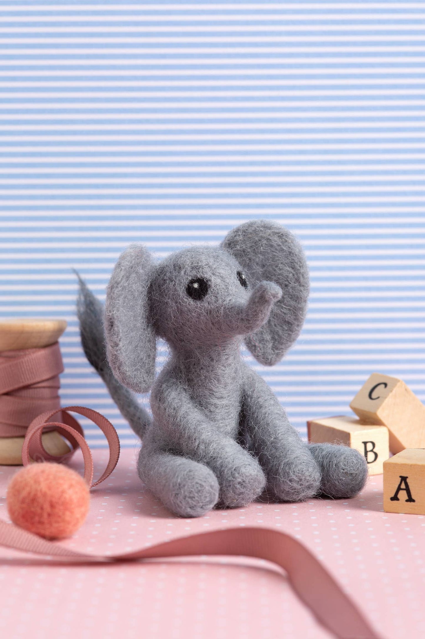 Baby Elephant Mini Needle Felting Kit | Complete Craft Kit