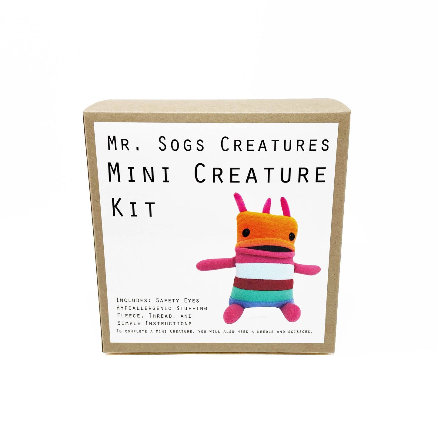 Mini Creature DIY Plush Sewing Kit: Orange