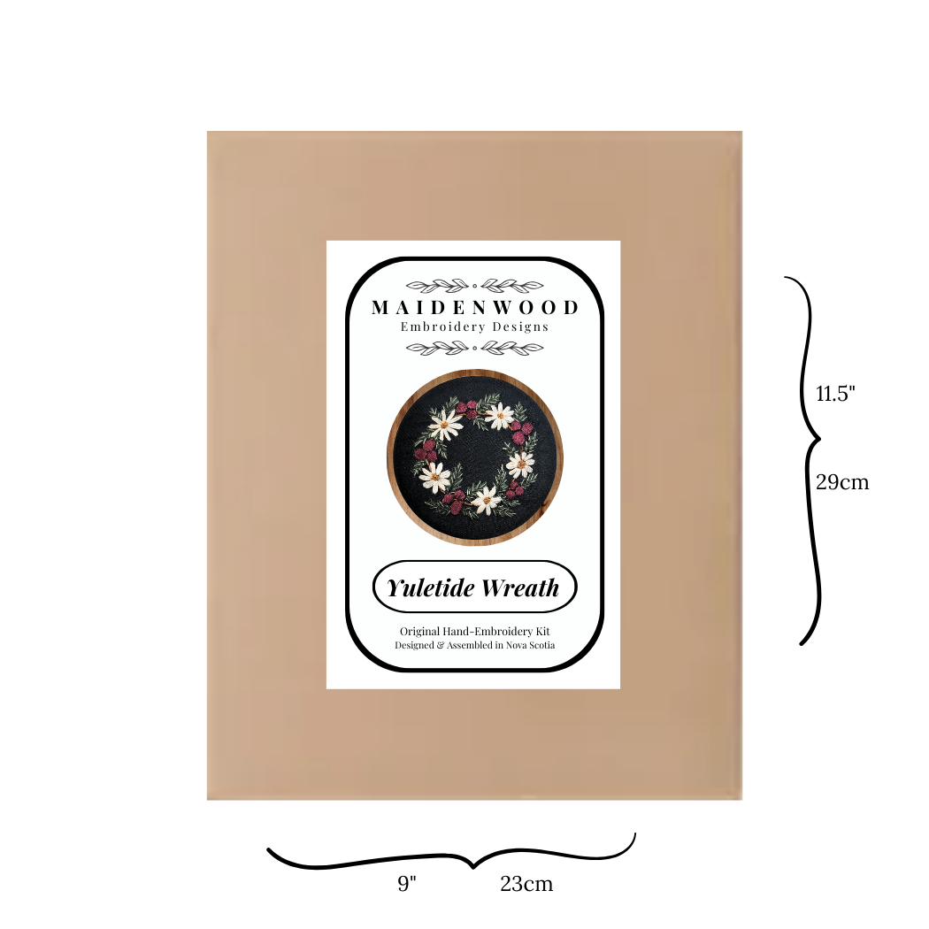 Yuletide Wreath Hand Embroidery Kit