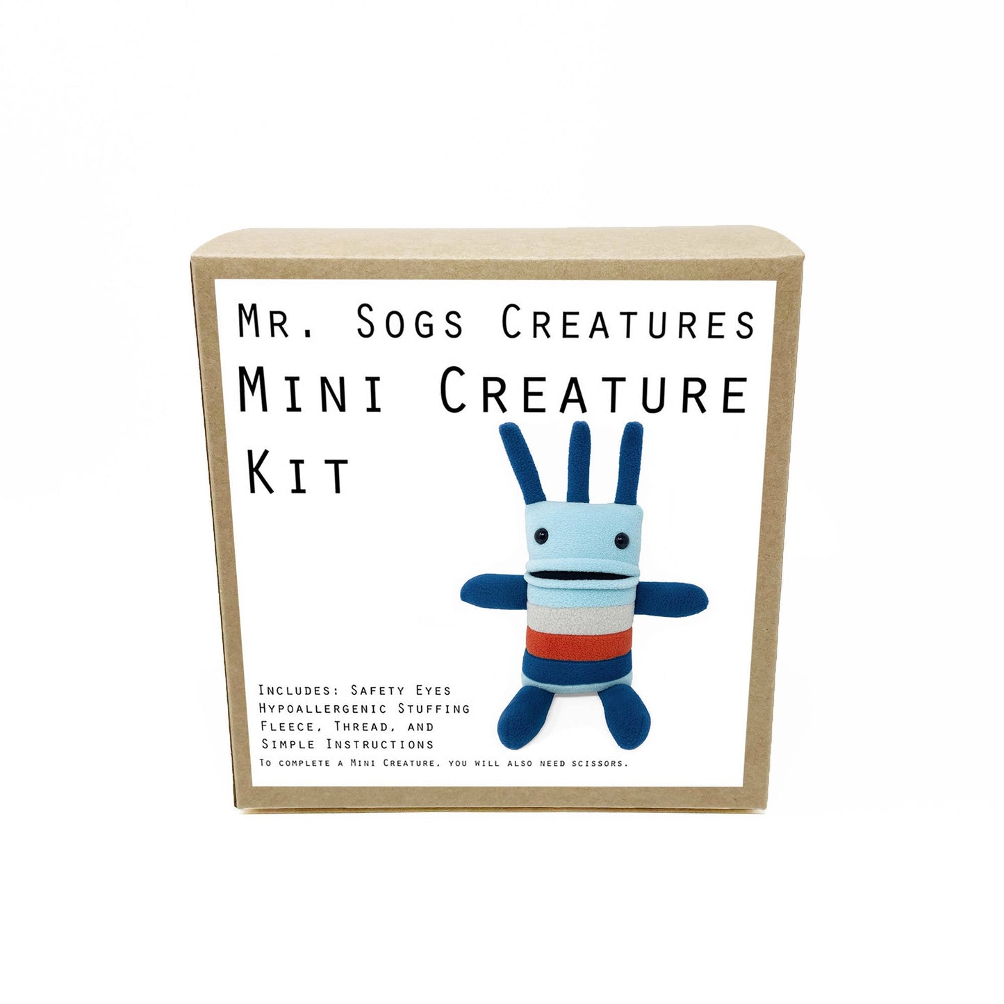 Mini Creature DIY Plush Sewing Kit: Light Blue