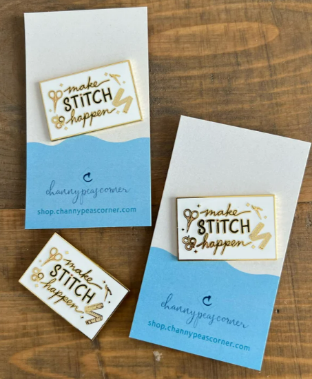 Make Stitch Happen (Hard Enamel Magnetic Needle Minder)