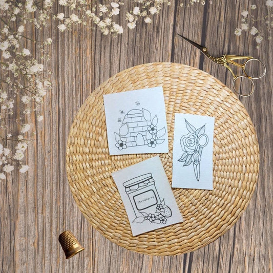 Spring Mix Hand Embroidery Stick and Stitch Patches