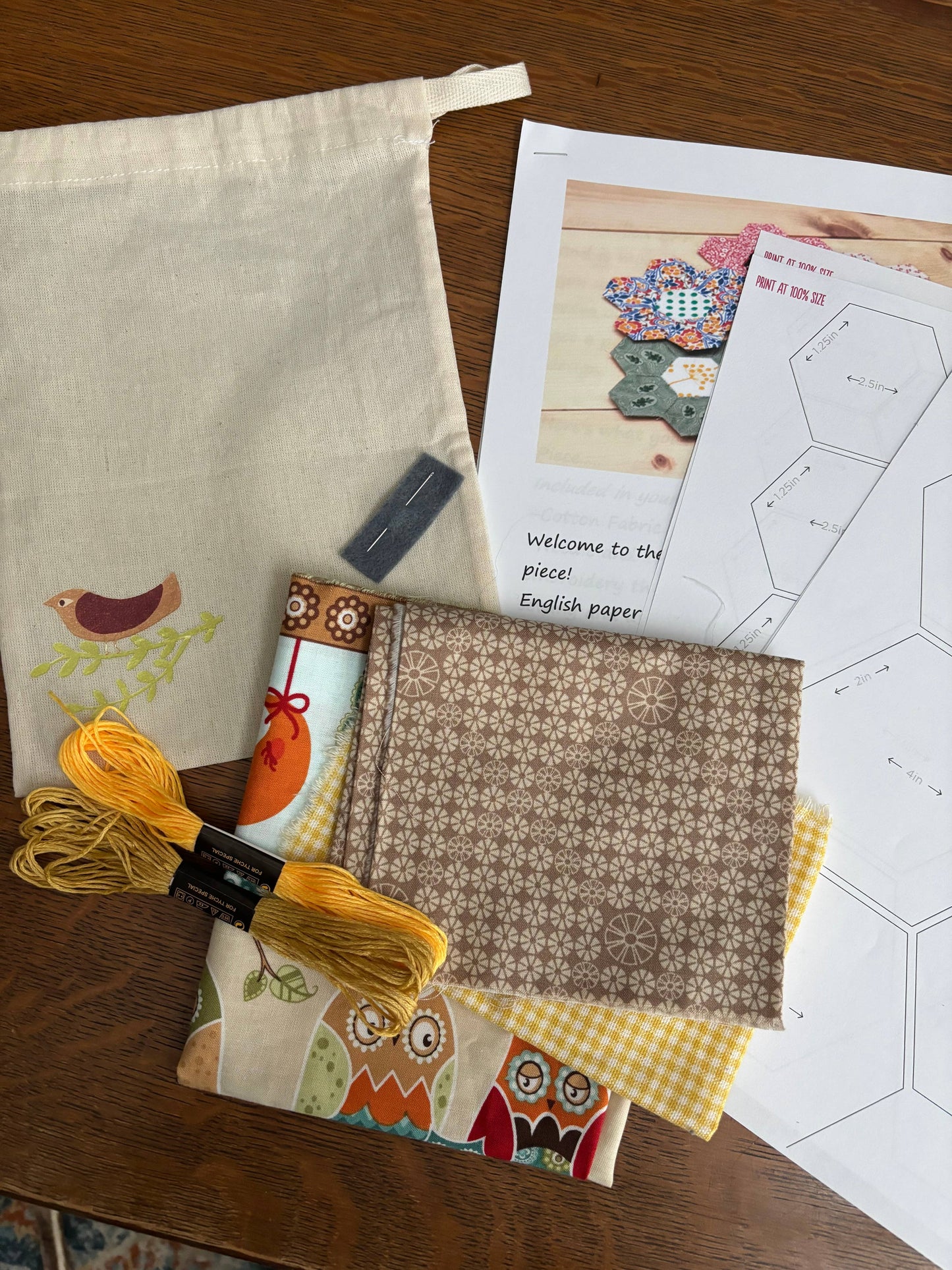 Hand Quilting Kit: English Paper Piecing Style