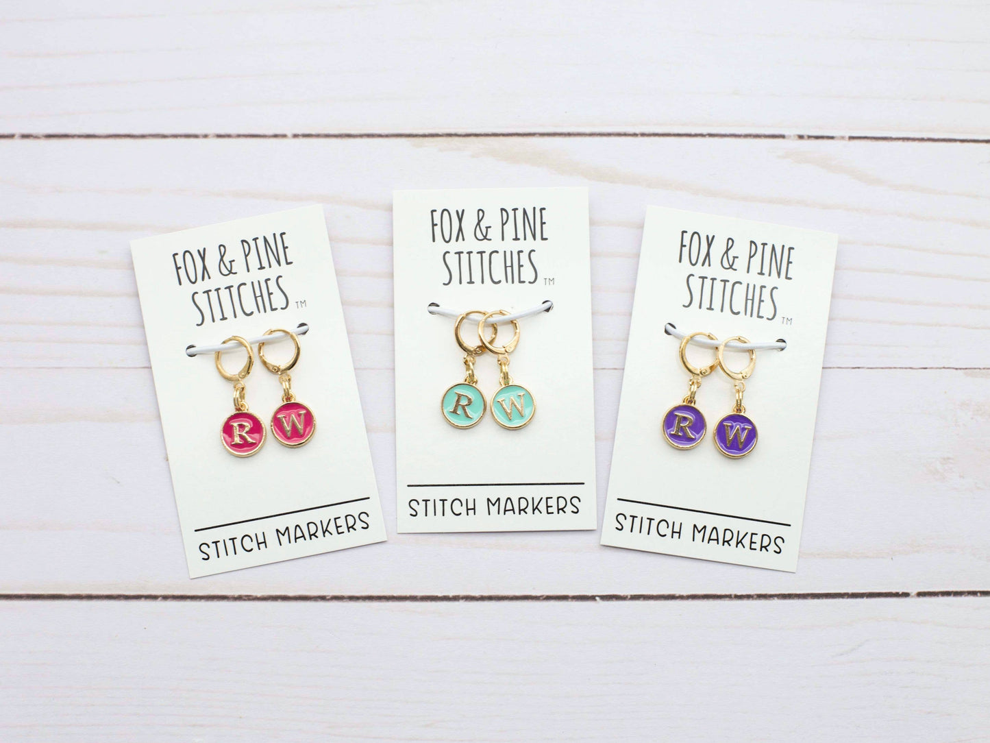 Teal Right Wrong Side | Stitch Markers Knitting Notions