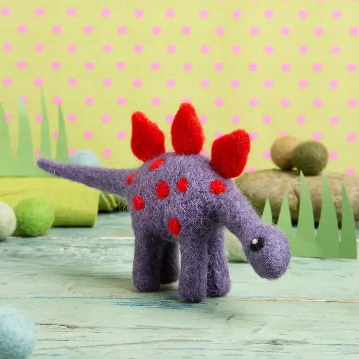 Stegosaurus Mini Needle Felting Kit | Beginner Craft Kit