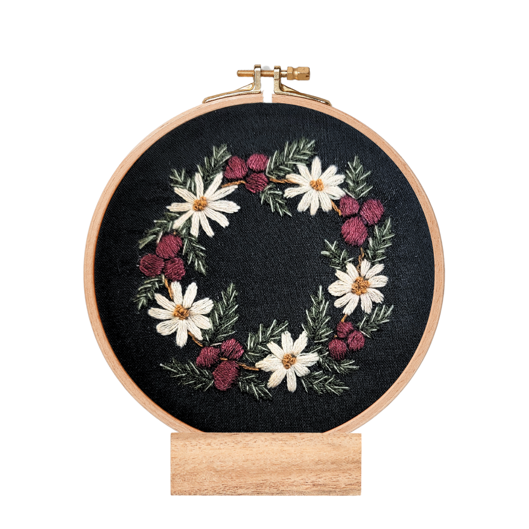 Yuletide Wreath Hand Embroidery Kit