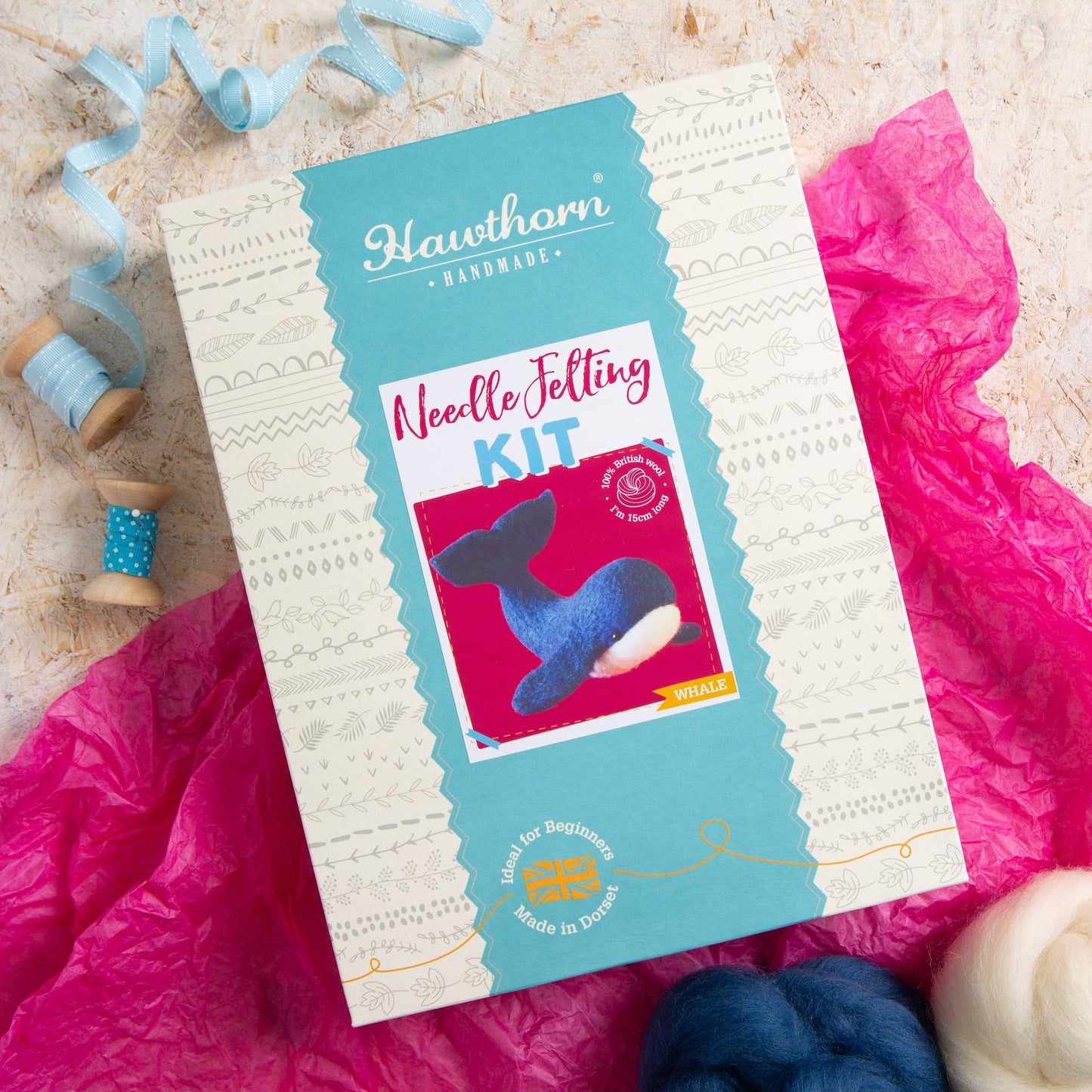 Whale Needle Felting Kit | Beginner Craft Kit