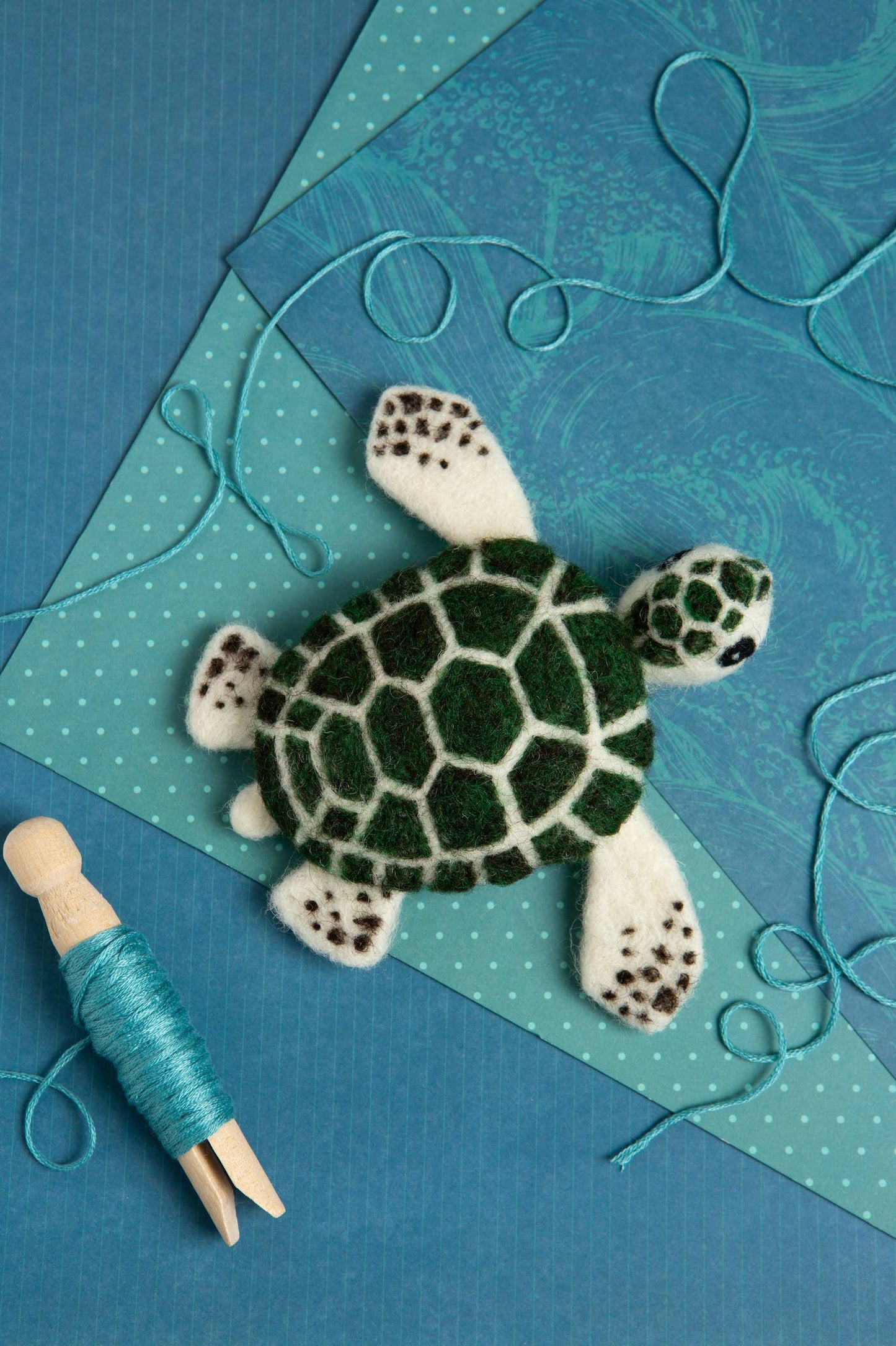 Baby Sea Turtle Mini Needle Felting Kit | Complete Craft Kit