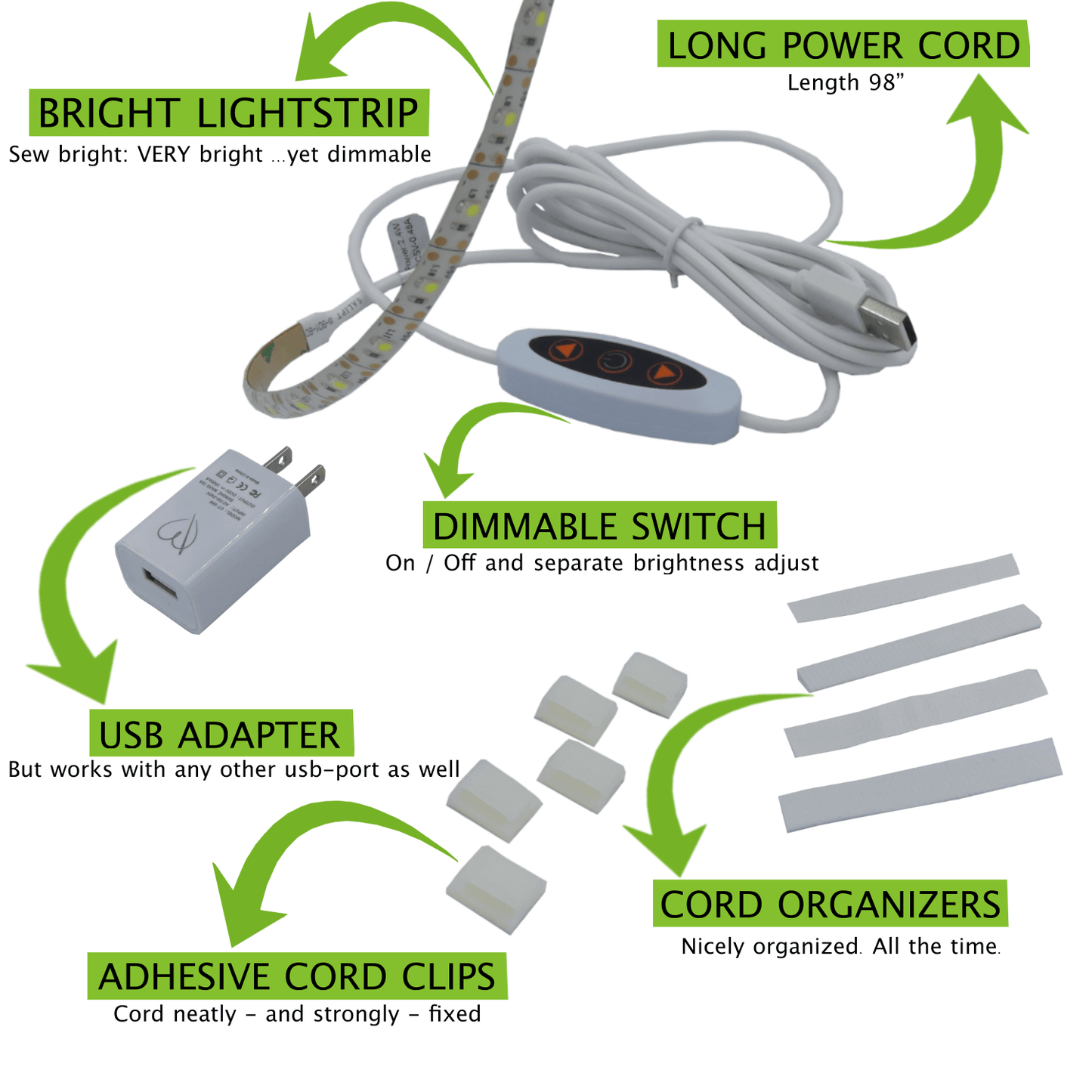 LED Light Strip for Illuminating Sewing Machine Craft Tools