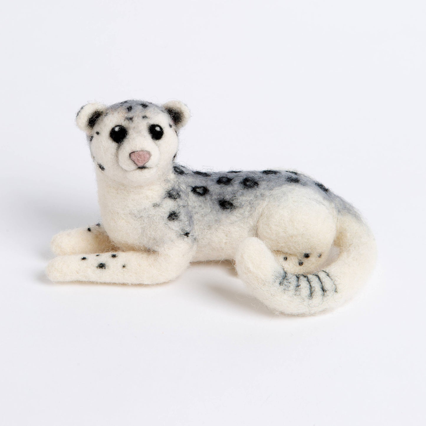 Snow Leopard Needle Felting Kit | Beginner Craft Kit