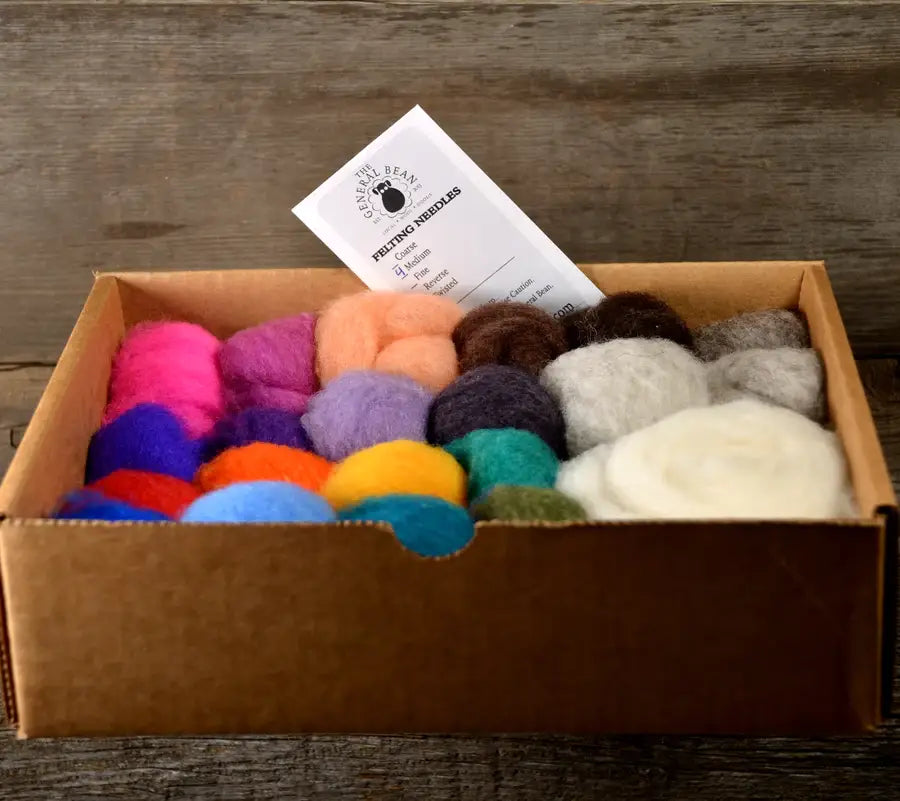 Needle Felting Color Pack- Solids - Wool