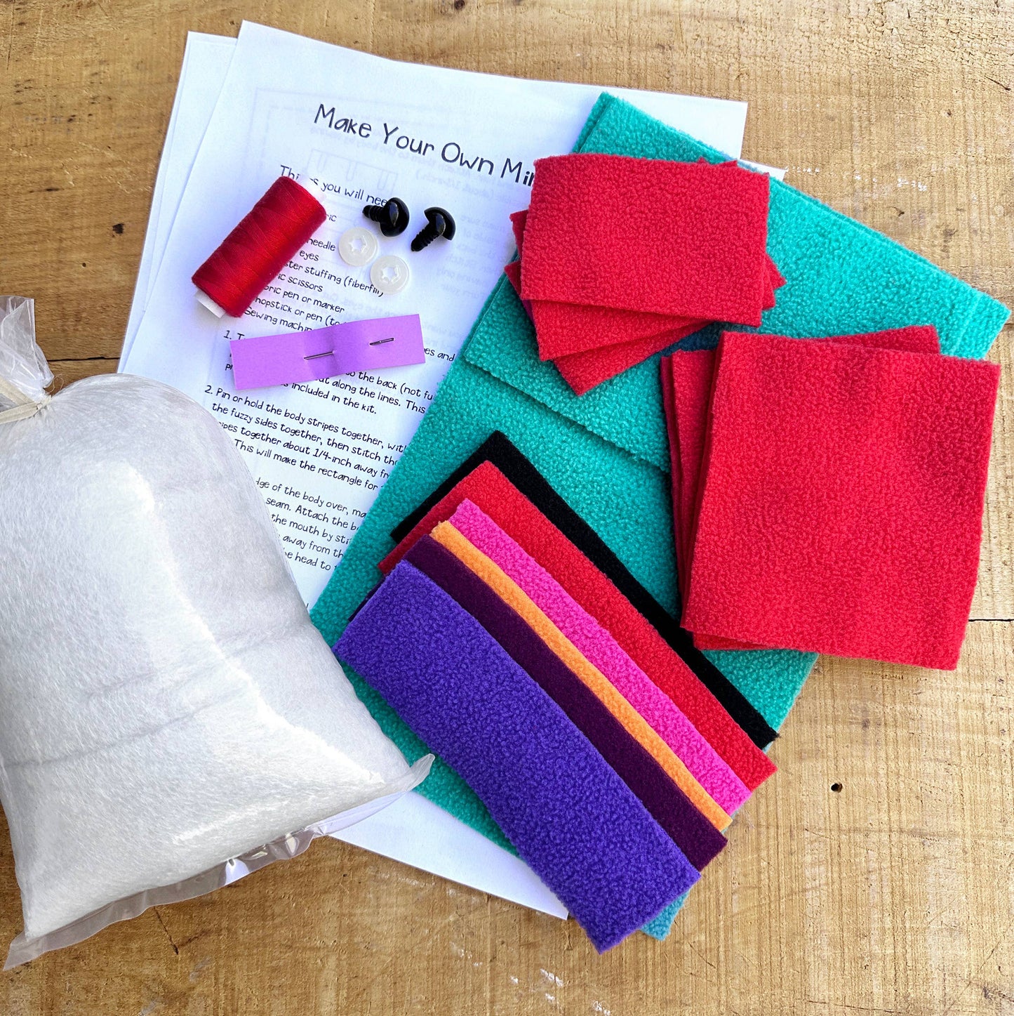 Mini Creature DIY Plush Sewing Kit: Turquoise