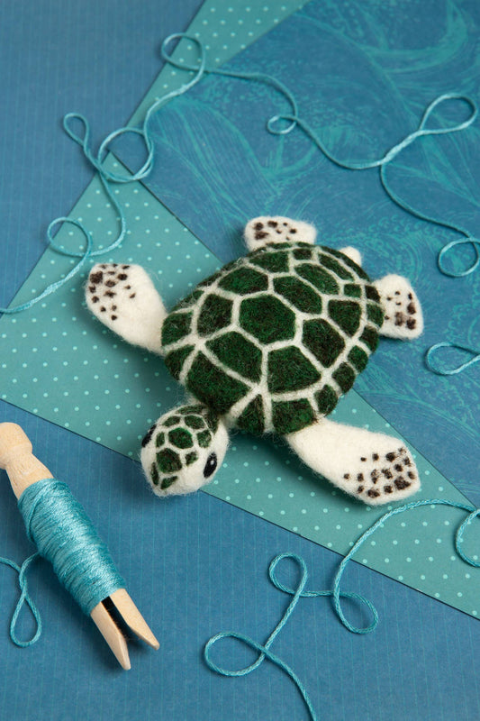Baby Sea Turtle Mini Needle Felting Kit | Complete Craft Kit