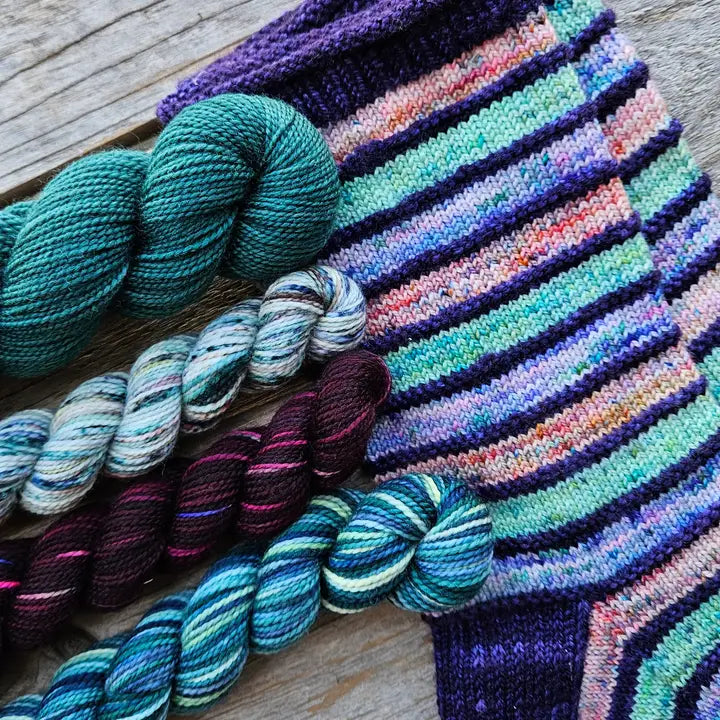 Koigu Spumoni Socks Kit in Mulled Pine
