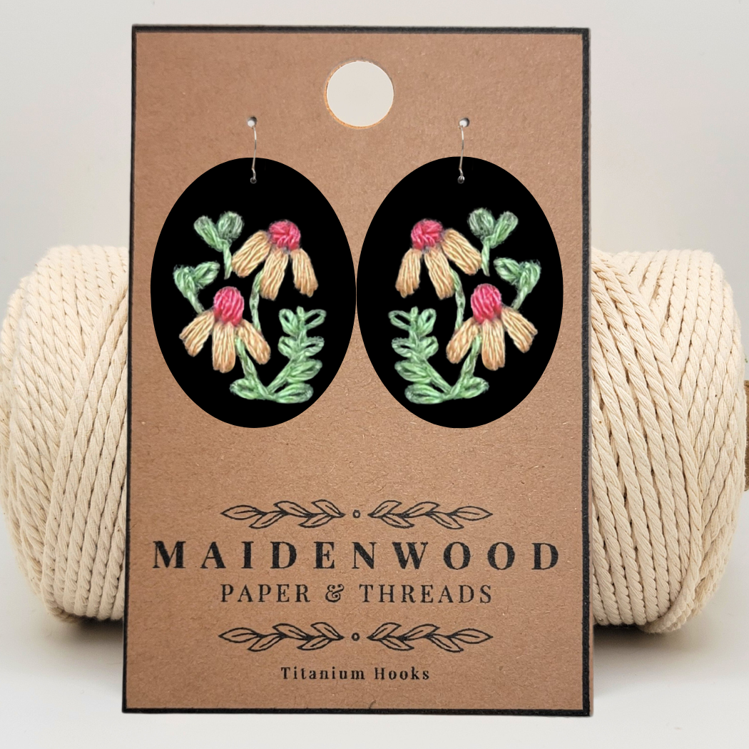 Yellow Flower Earrings