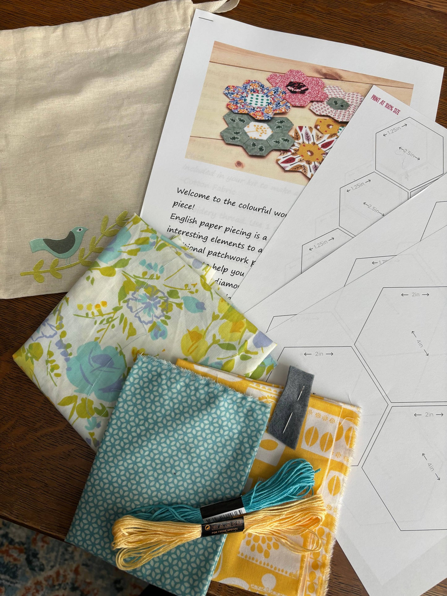 Hand Quilting Kit: English Paper Piecing Style