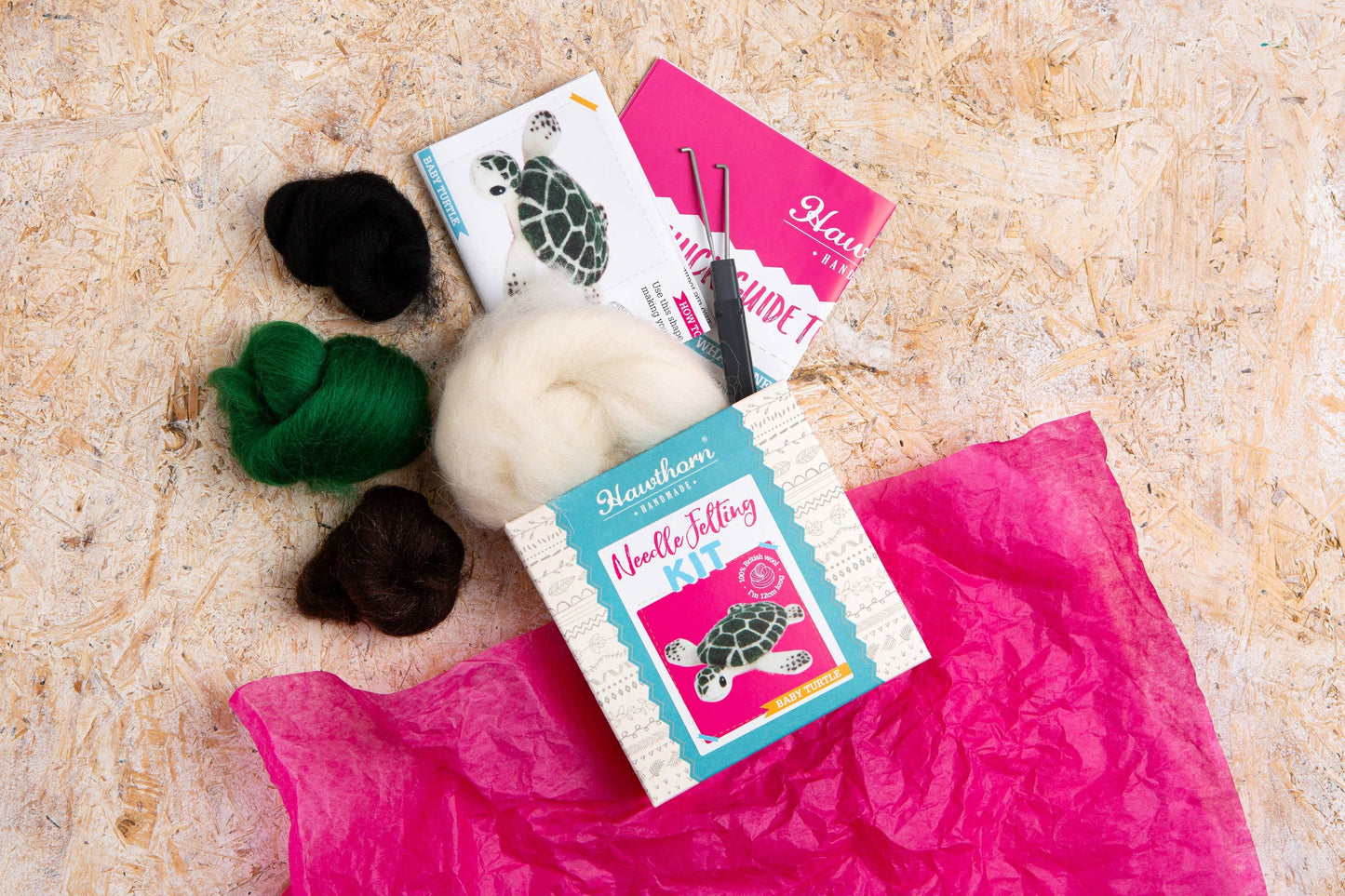 Baby Sea Turtle Mini Needle Felting Kit | Complete Craft Kit