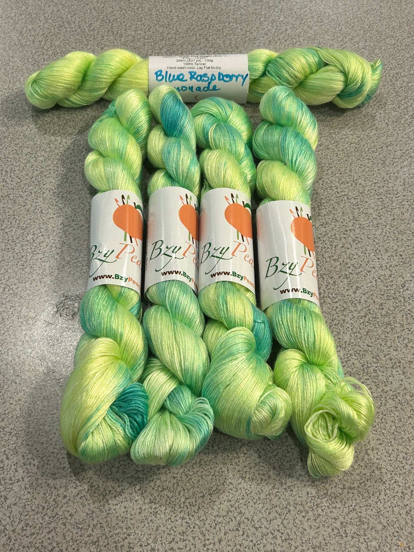 BZY Peach Fancy Fingering Tencel Yarn