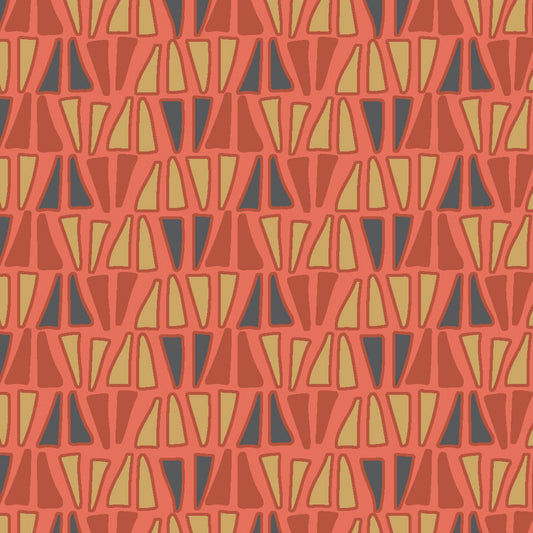 Clothworks Fabrics Boho Gardens Dark Coral Petals