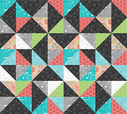 Benartex Fabrics Endless Triangles Multi 1/4 yard