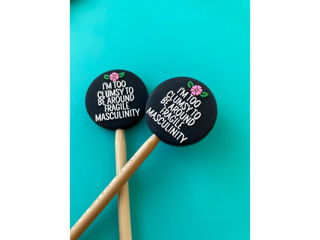 Knitting Needle Point Protectors - Swearing Fresh out of Fuc