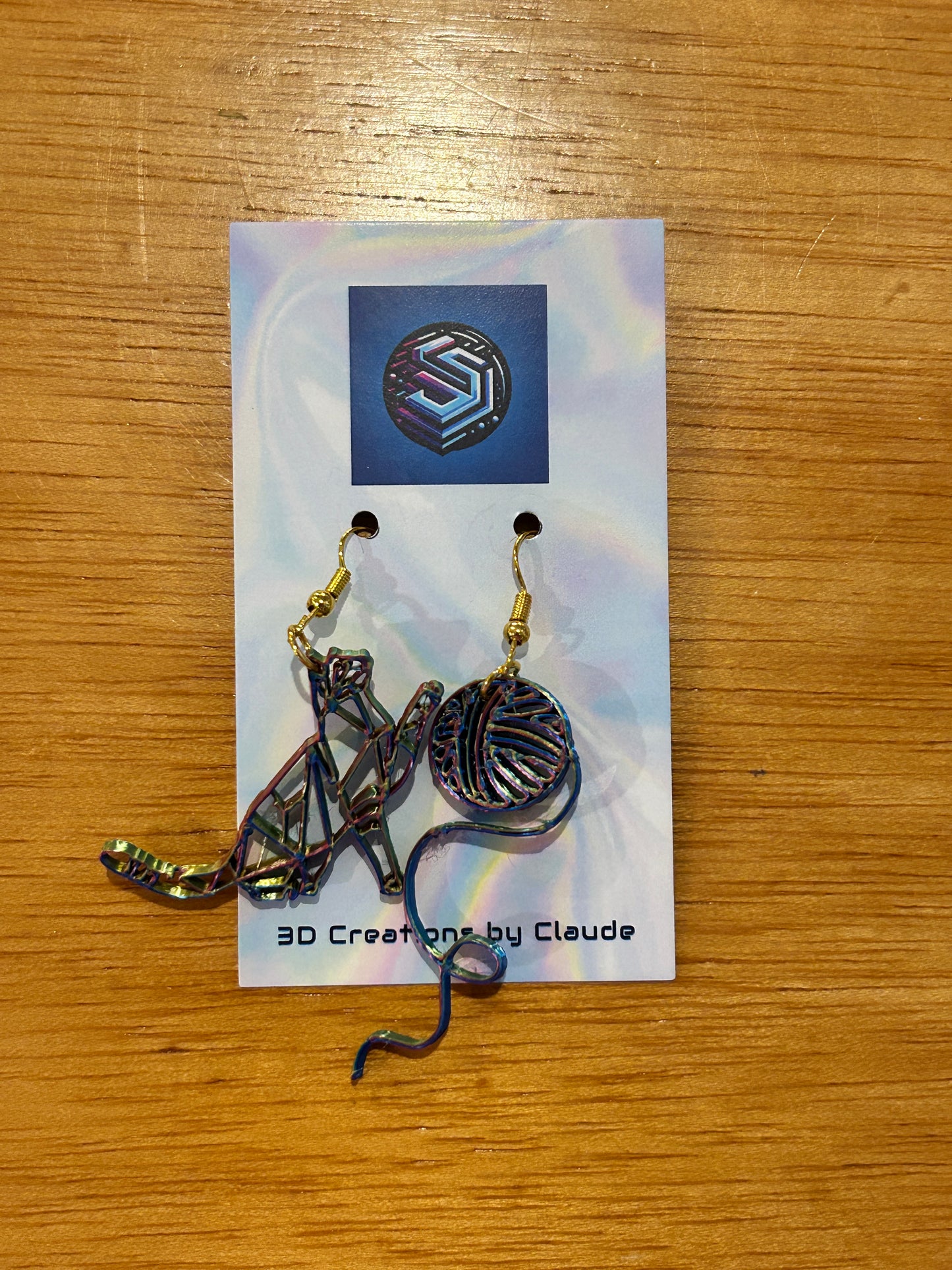 Creations By Claude 3D earrings