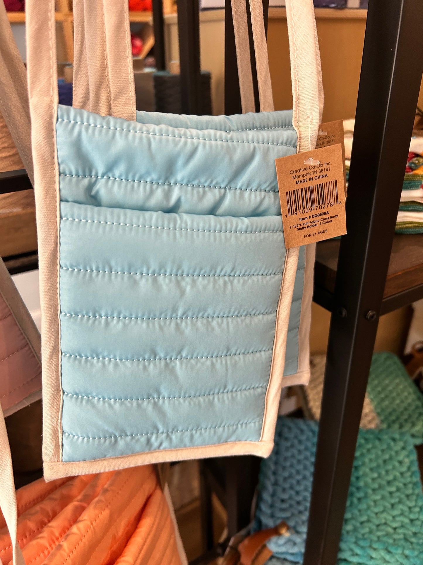 Puff Fabric Cross Body Bag, Toy Holder