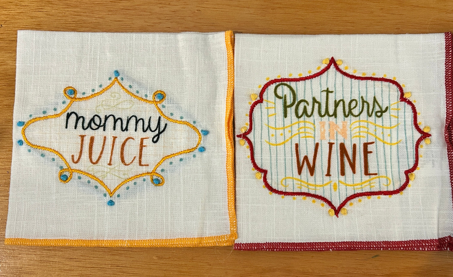 Cotton Printed Napkins with Saying