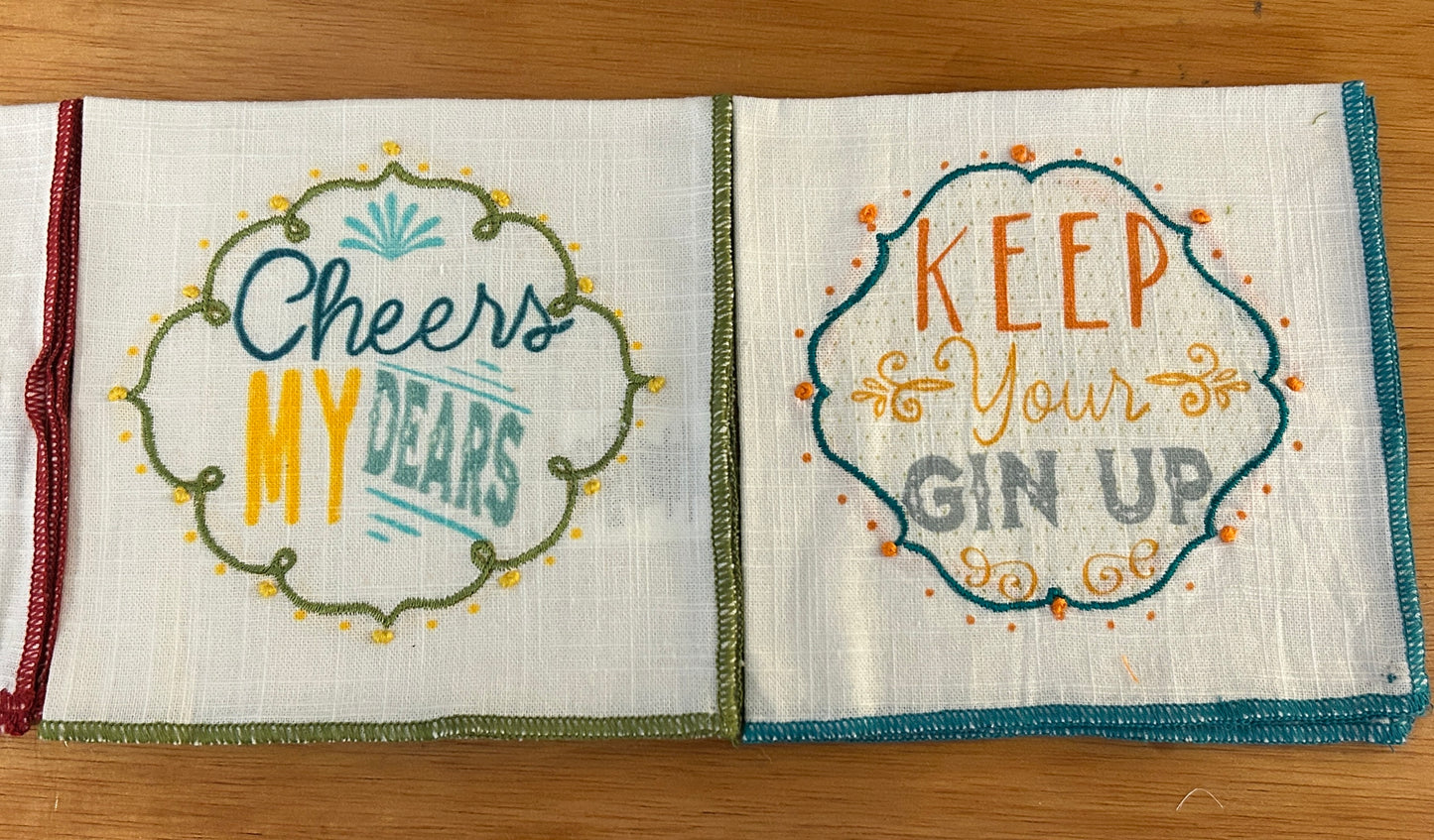 Cotton Printed Napkins with Saying
