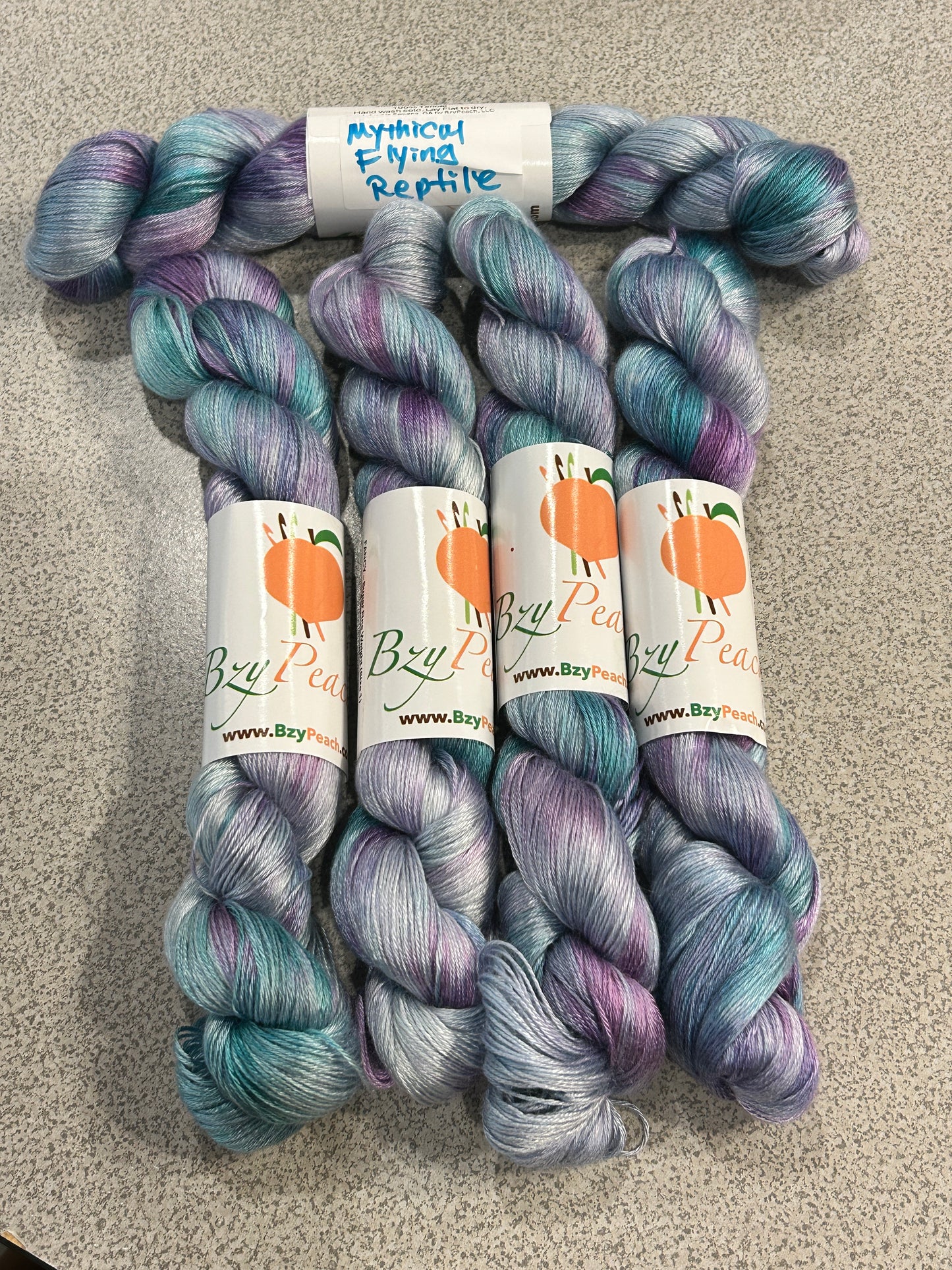 BZY Peach Fancy Fingering Tencel Yarn