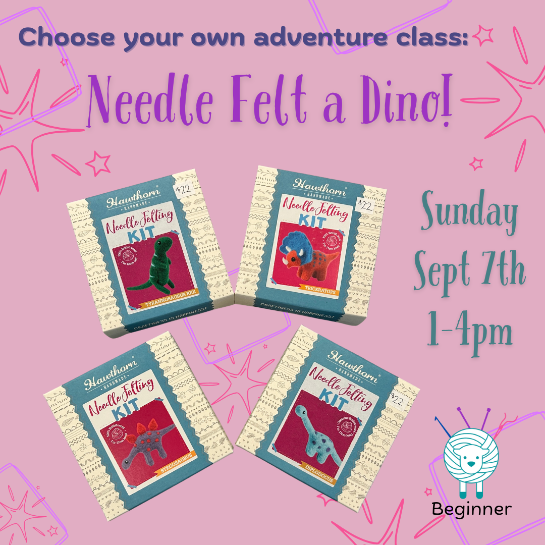 Needle Felt a Dino Class