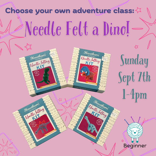 Needle Felt a Dino Class