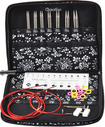 ChiaoGoo - 5" Twist Interchangeable Knitting Needle Sets - Red Lace