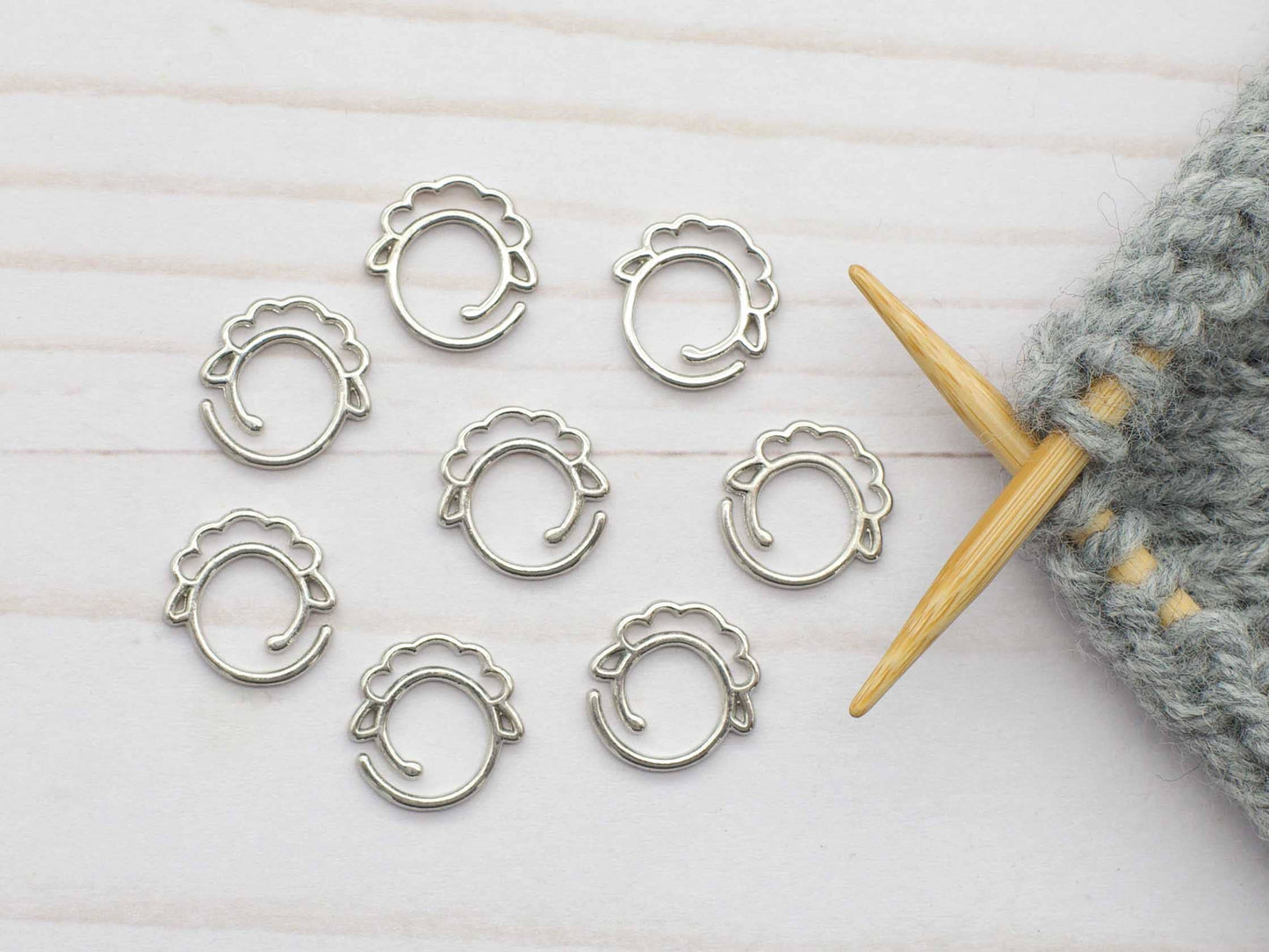 Silver Sheep Split Ring | Stitch Markers