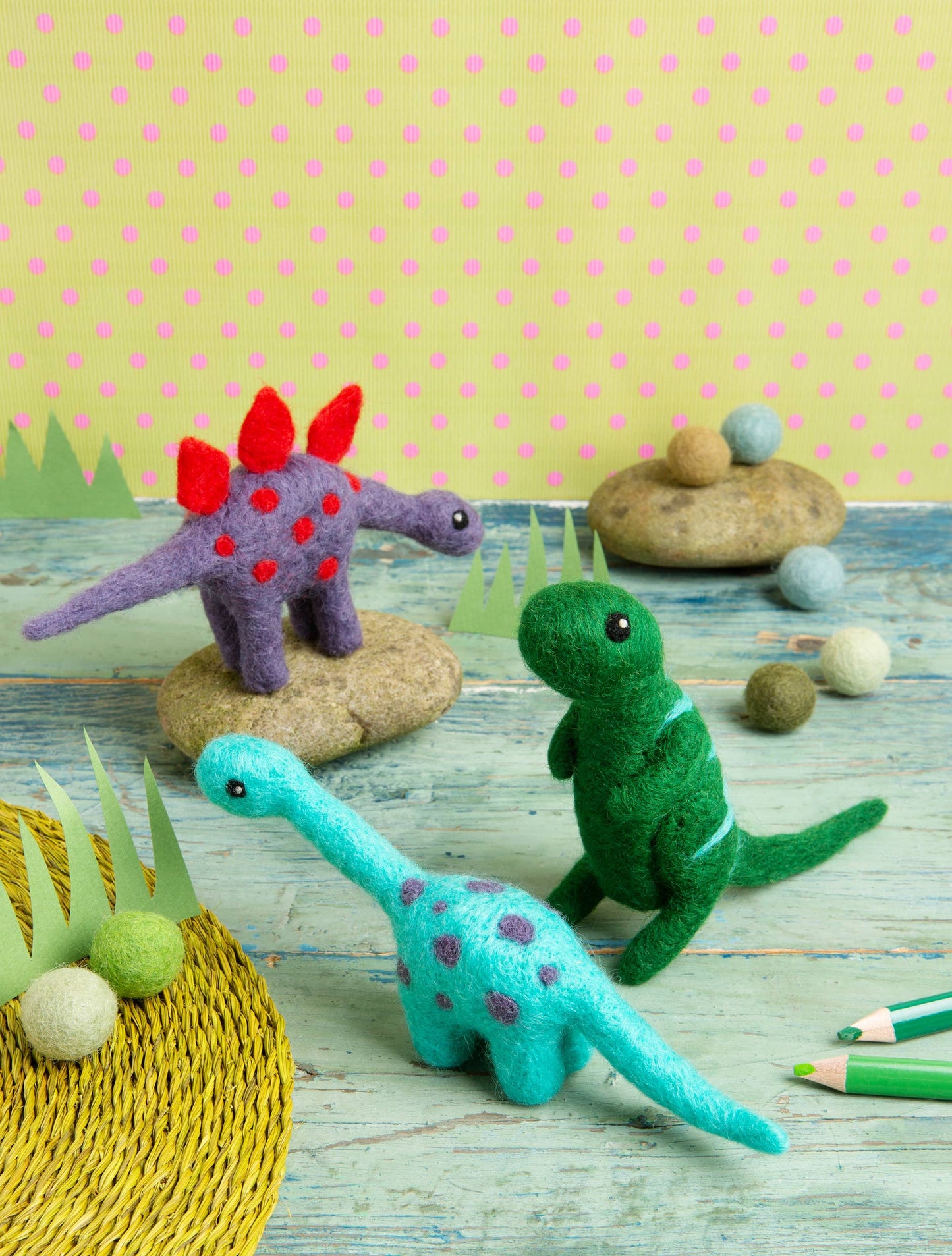 Stegosaurus Mini Needle Felting Kit | Beginner Craft Kit