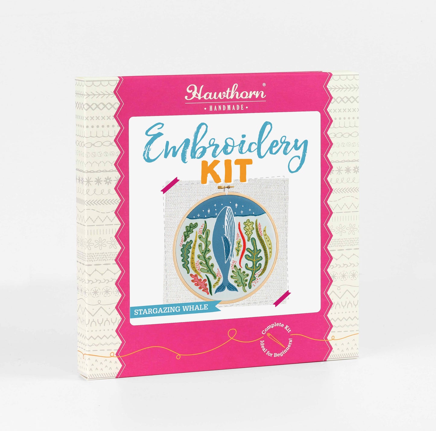 Stargazing Whale Embroidery Kit | Complete Craft Kit for Beginners