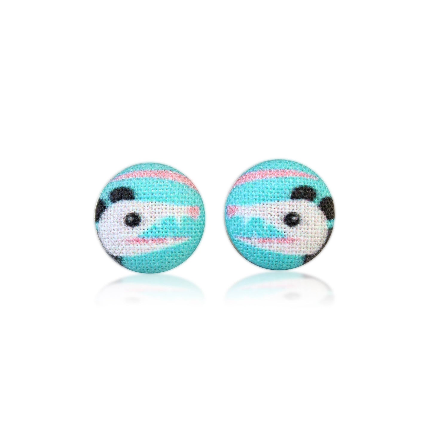 Possum Fabric Button Earrings