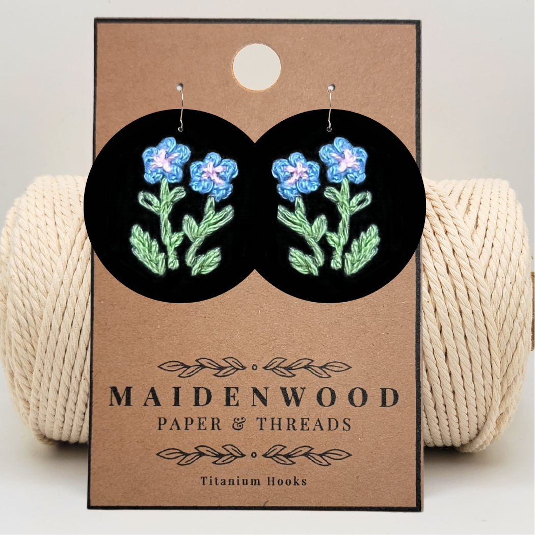 Blue Flower Earrings