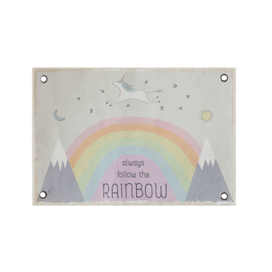 Always Follow the Rainbow Canvas Wall Decor