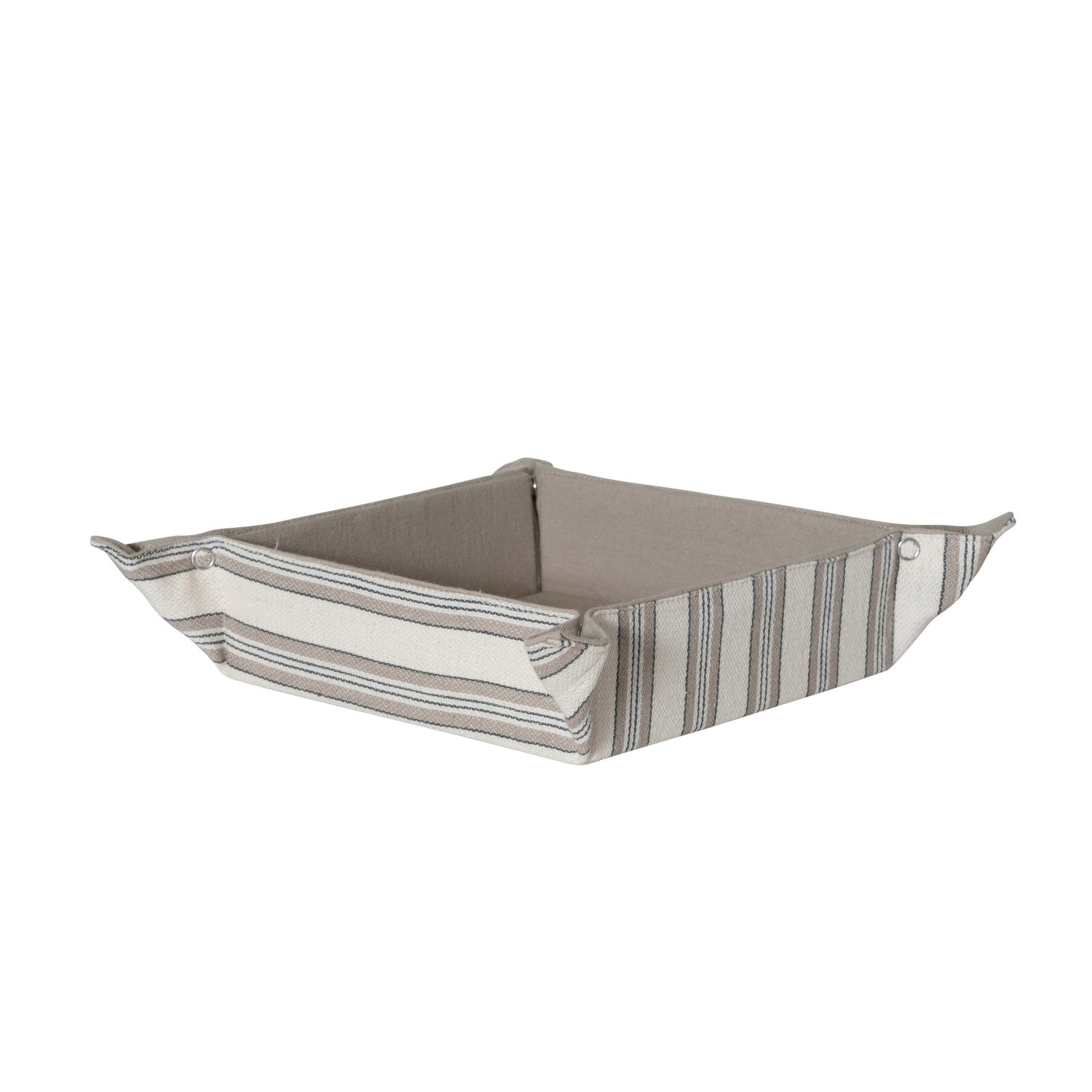 Woven Cotton Bread Basket & Snaps