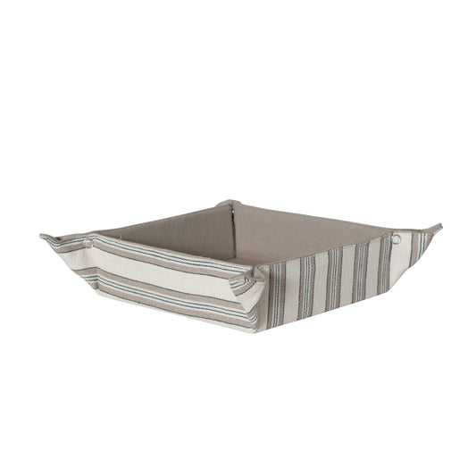 Woven Cotton Bread Basket & Snaps