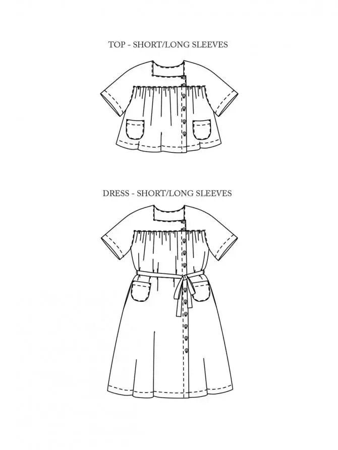 The Omilie Sewing Pattern UK 6-28 sizes