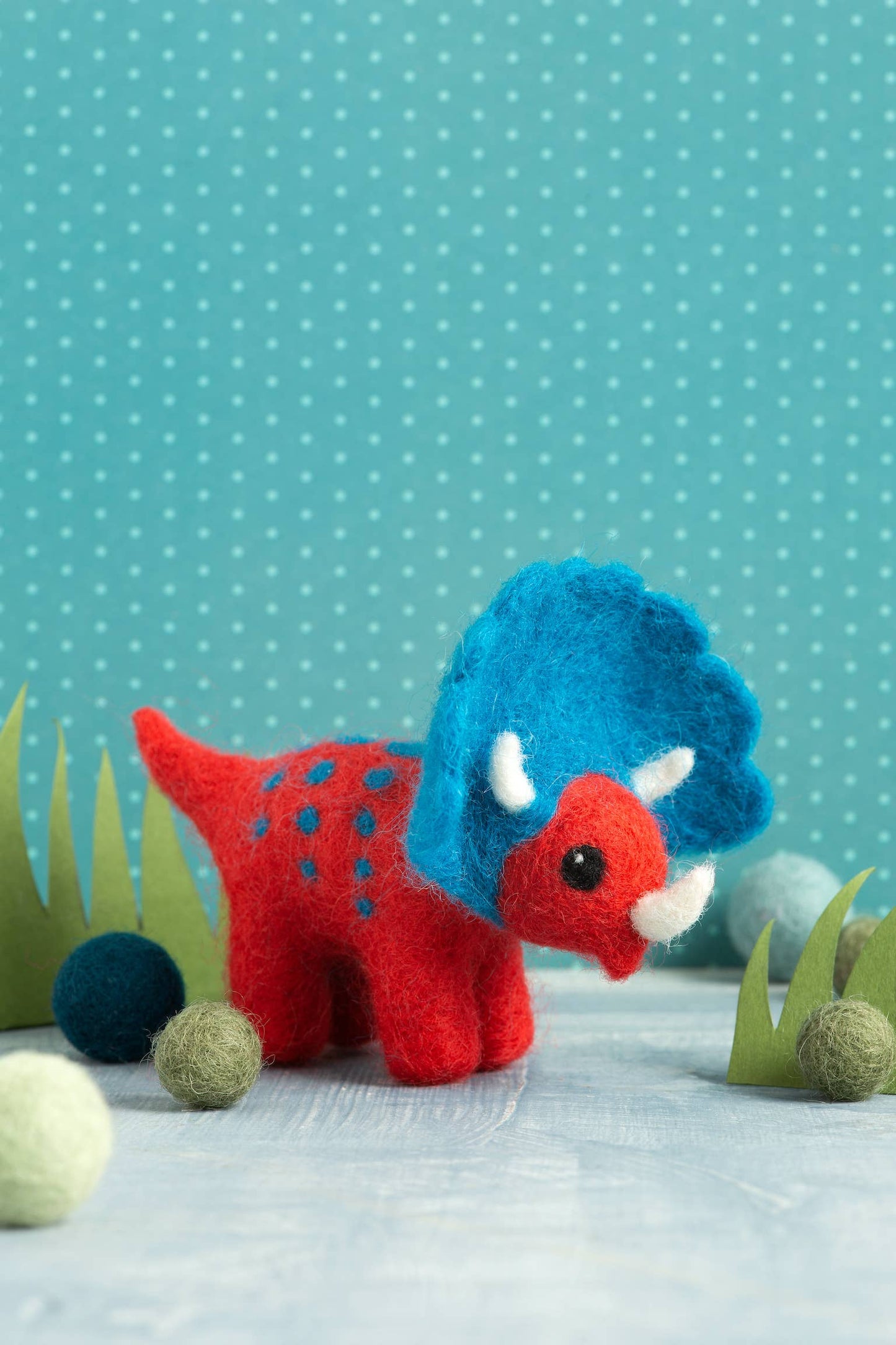 Triceratops Mini Needle Felting Kit | Beginner Craft Kit