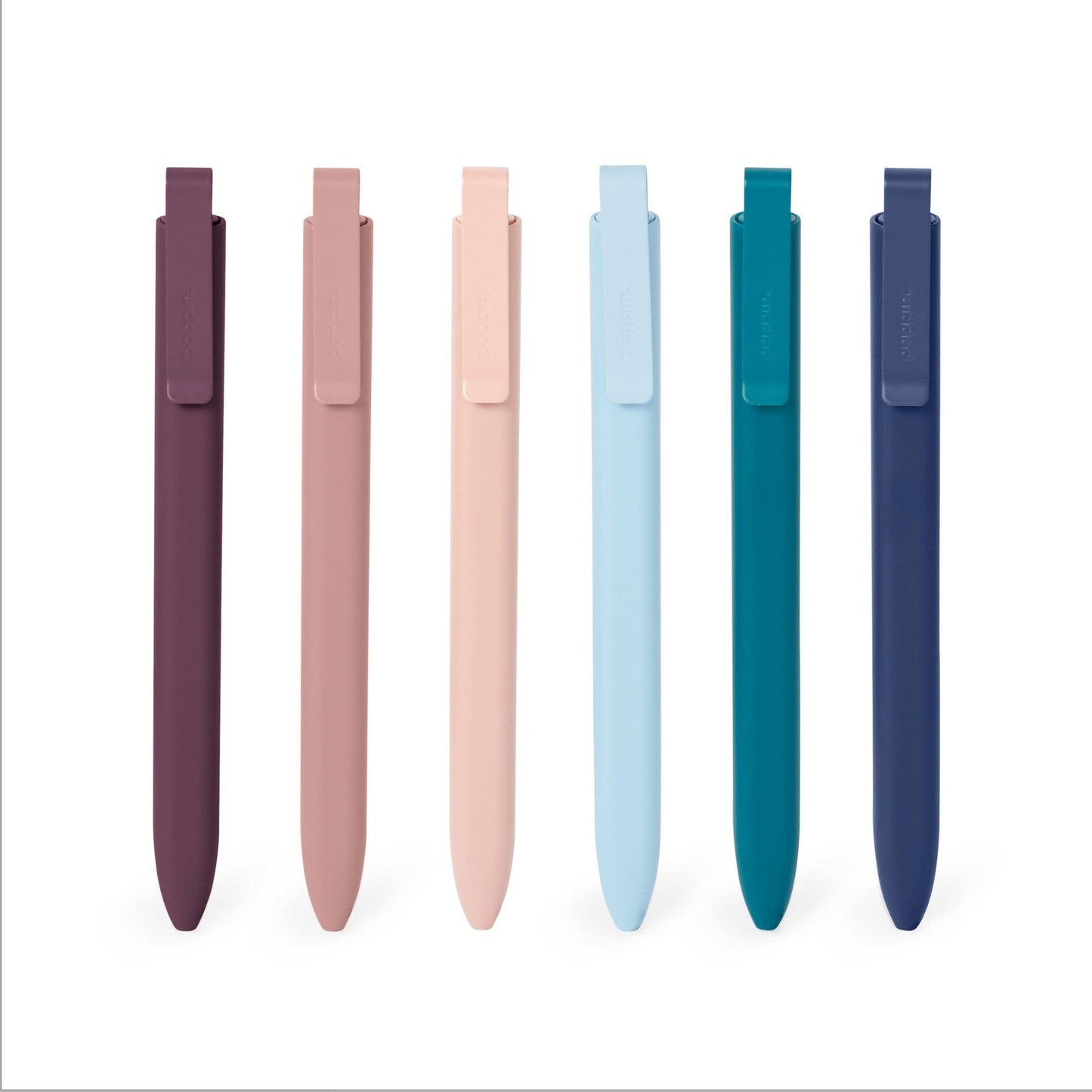 Dusk Assorted Flat-Top Retractable Ballpoint Pens, Set of 12
