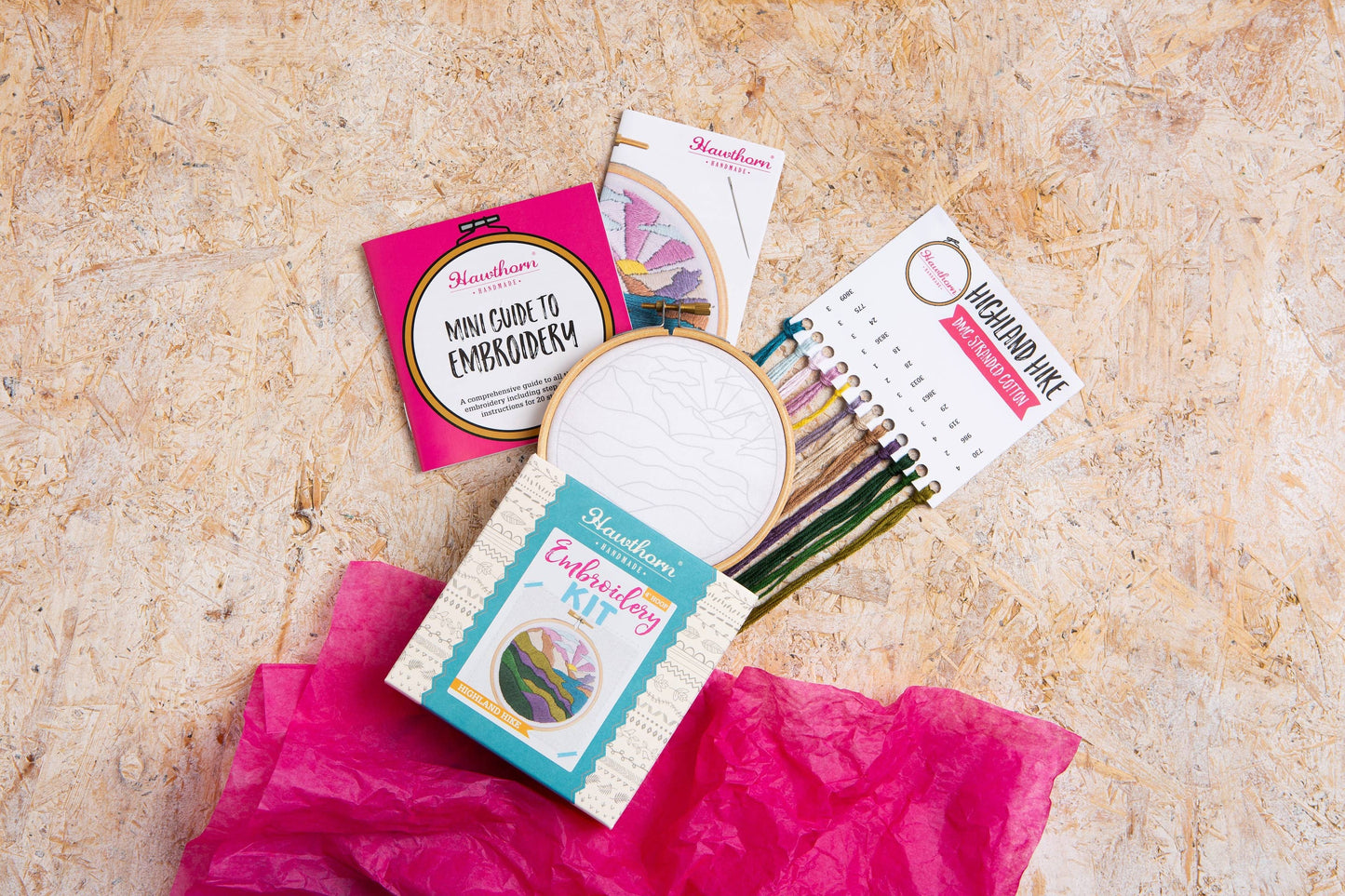 Highland Hike Mini Embroidery Kit | Complete Craft Kit for Beginners