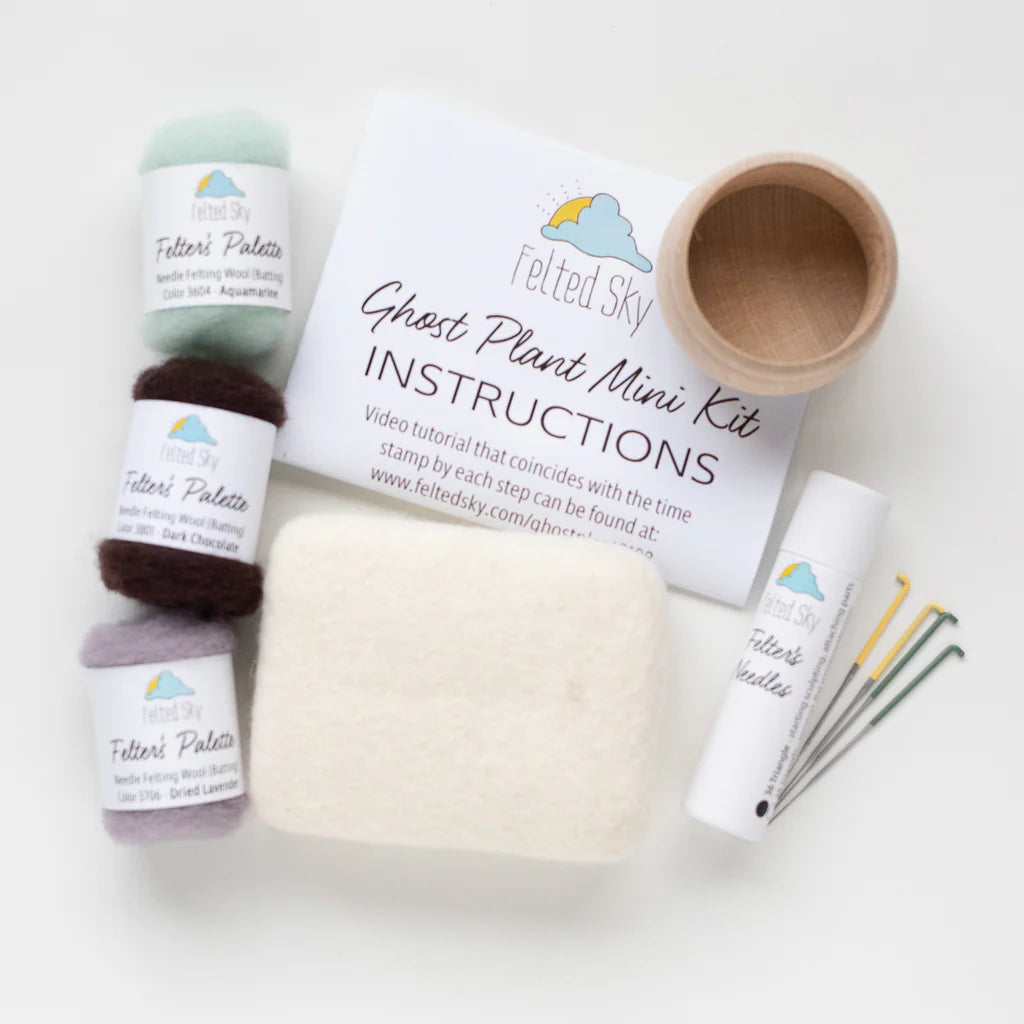 Felted Sky Succulent Needle Felting Kit