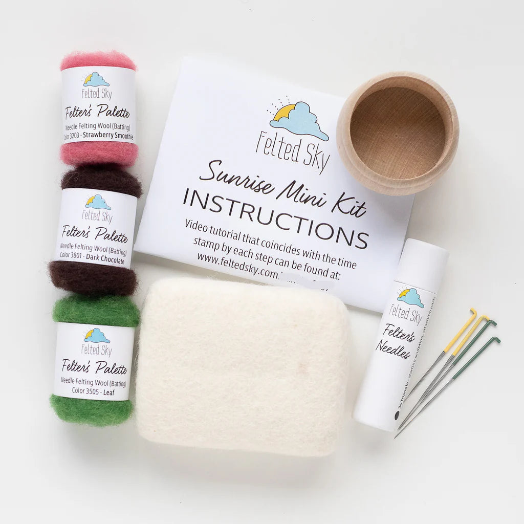 Felted Sky Succulent Needle Felting Kit