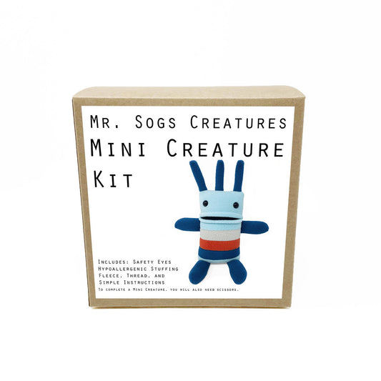 Mini Creature DIY Plush Sewing Kit: Light Blue