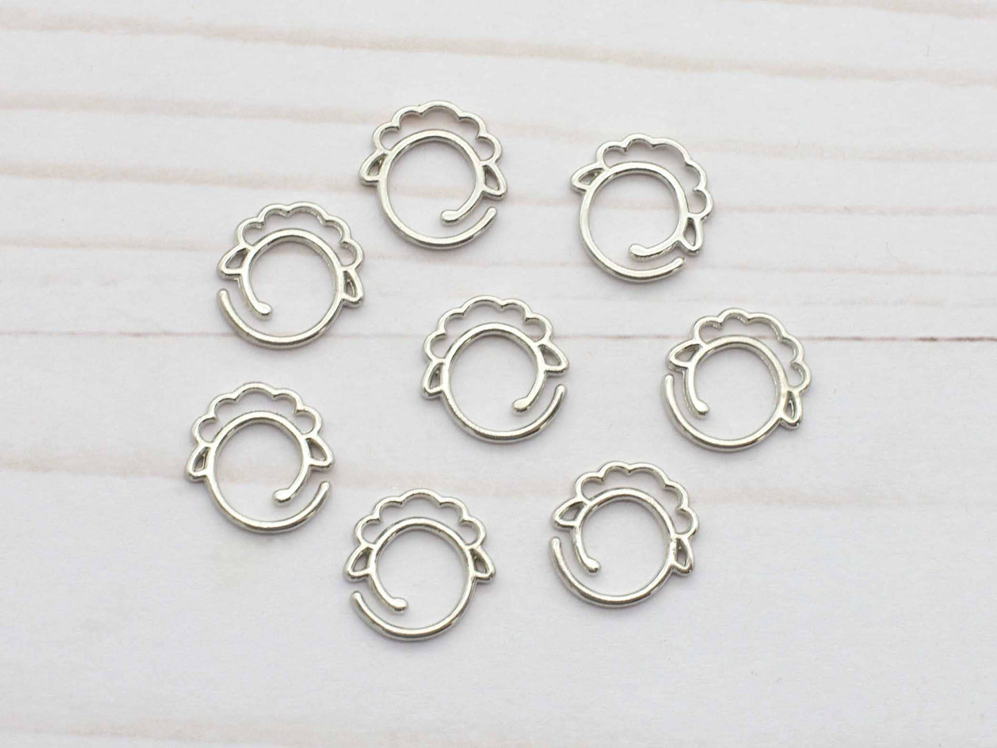 Silver Sheep Split Ring | Stitch Markers